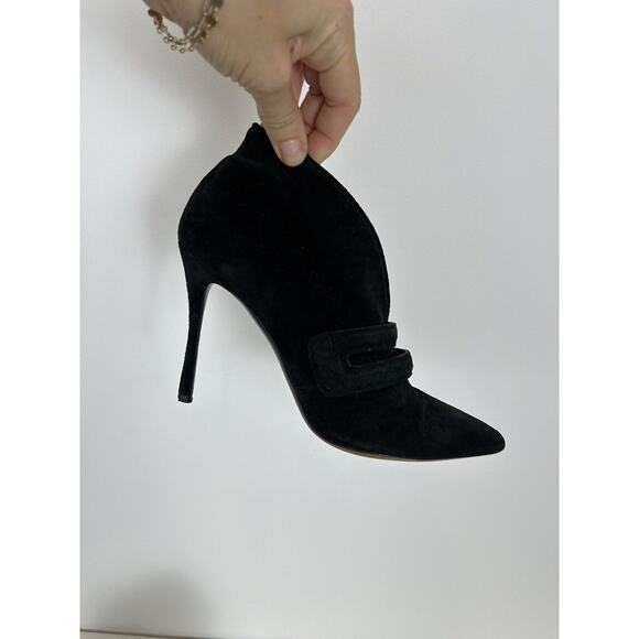 TABITHA SIMMONS Black Buckle Strap Goth Winklepicker Pointed Toe Stiletto 38 - Picture 5 of 10